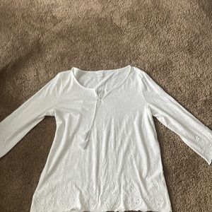Talbots white eyelet shirt new with tags